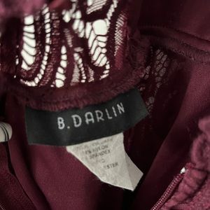 Maroon backless low to hight dress